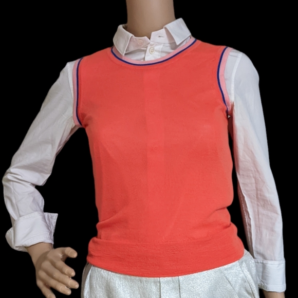 Orange JCrew Sweater Vest Top - Picture 5 of 12